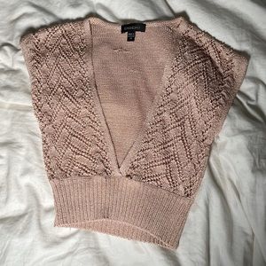 bebe Tan Laced Vest Top Size XS